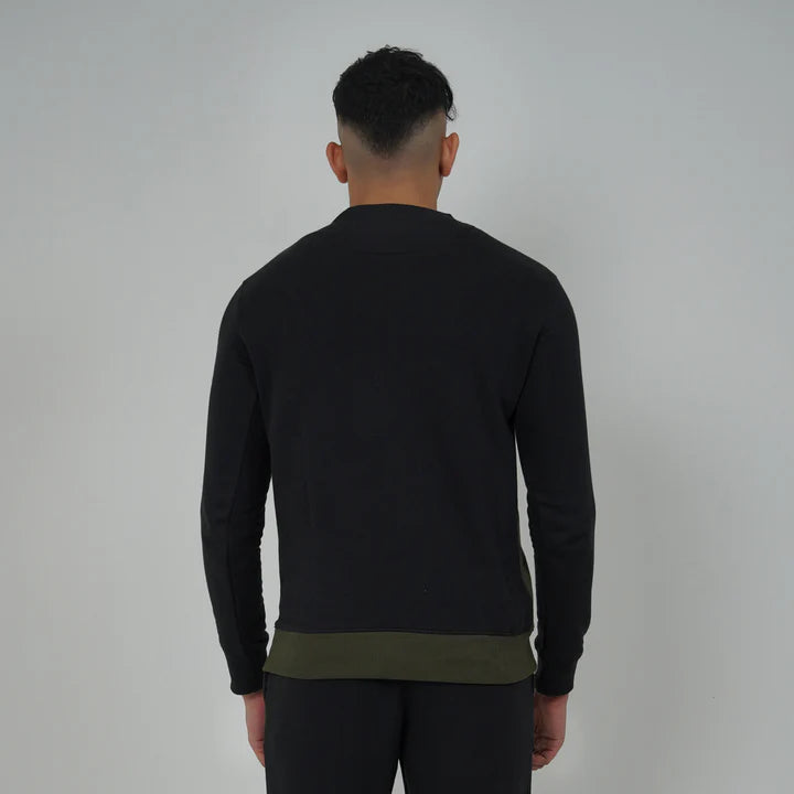 Progression Terry Sweatshirt (Black/Olive)