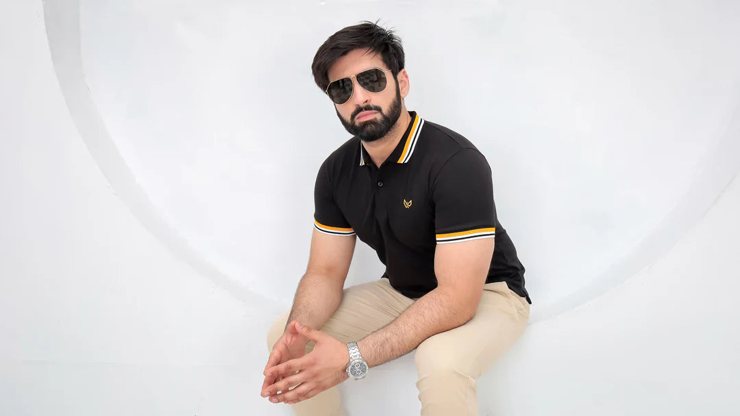 Excellence Black Polo Premium Cotton