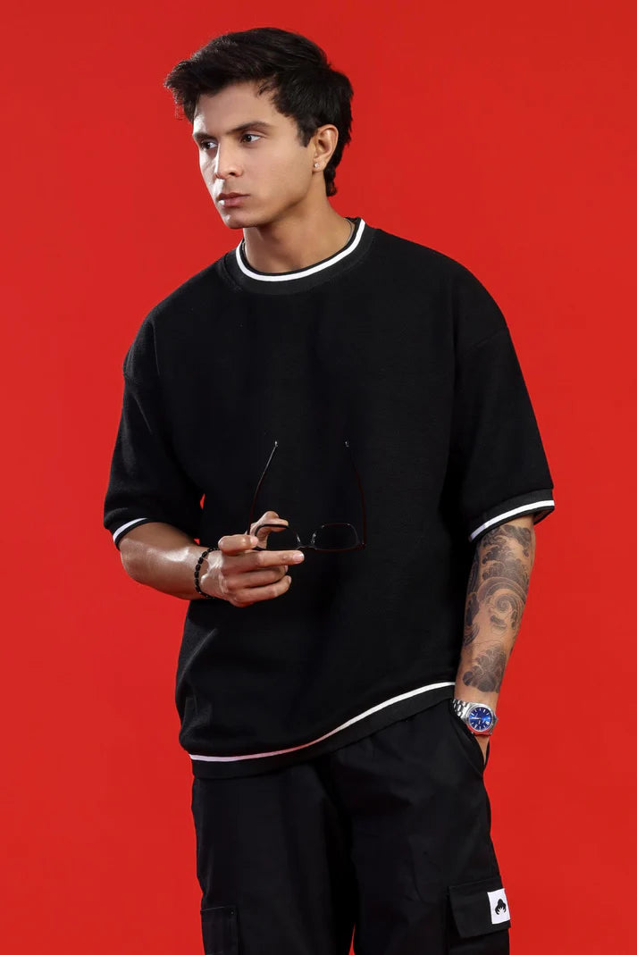 EDGE BLACK OVERSIZED T-SHIRT