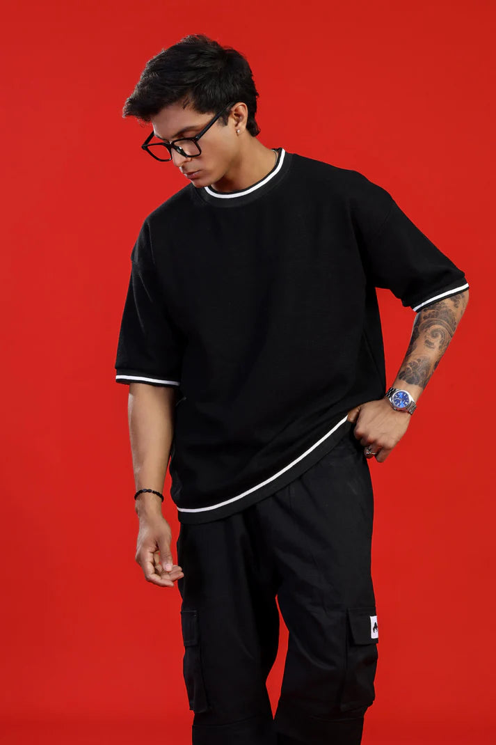 EDGE BLACK OVERSIZED T-SHIRT