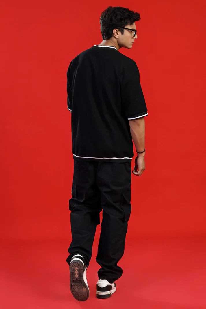 EDGE BLACK OVERSIZED T-SHIRT