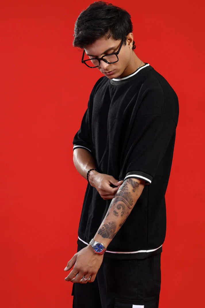 EDGE BLACK OVERSIZED T-SHIRT