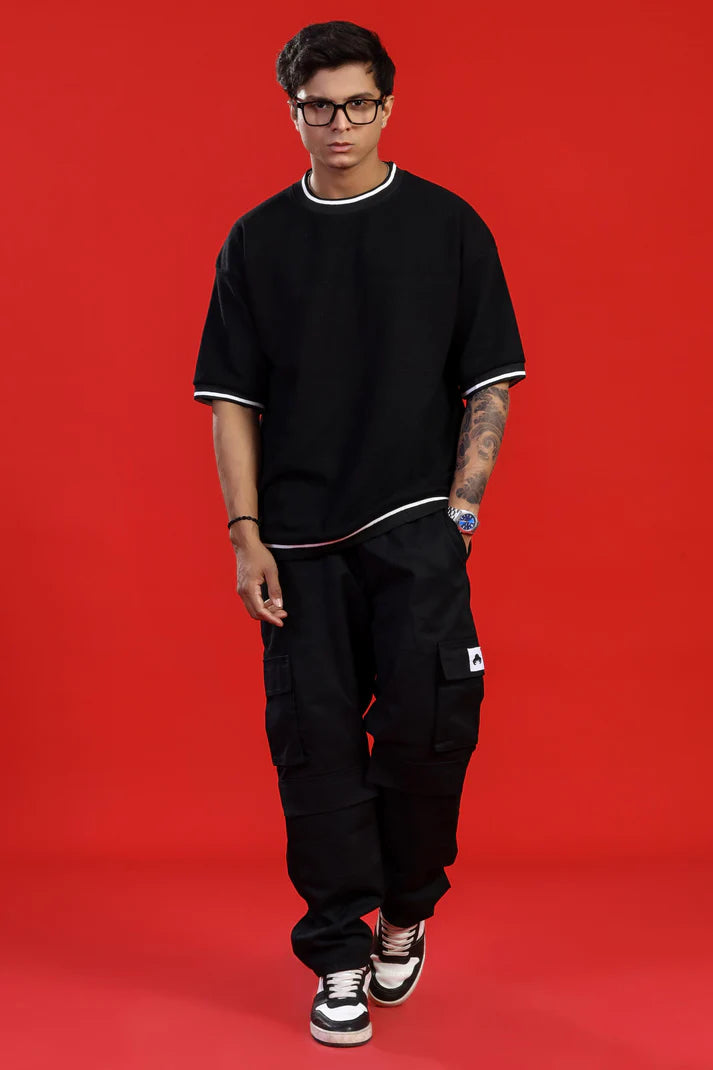 EDGE BLACK OVERSIZED T-SHIRT
